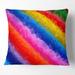 Designart 'Multi Color Polygonal Pencils' Abstract Throw Pillow