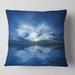 Designart 'Blue Waters and Blue Sky Sunset' Modern Seascape Throw Pillow