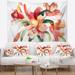 Designart 'Lily Flowers Watercolor Illustration' Floral Wall Tapestry