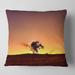 Designart 'Solitary Tree in Namib Desert' African Landscape Printed Throw Pillow