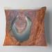 Designart 'Horseshoe Bend Arizona Panorama' Landscape Printed Throw Pillow