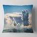Designart 'Heavy Clouds in Sky Panoramic View' Landscape Printed Throw Pillow