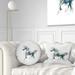 Designart 'White Horse in Motion on White' Animal Throw Pillow