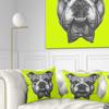 Designart 'English Bulldog with Bow Tie' Contemporary Animal Throw Pillow