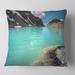 Designart 'Crystal Clear Mountain Lake' Landscape Printed Throw Pillow