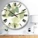 Designart 'Watercolor Gingko Leaves I' Cabin & Lodge Large Wall CLock