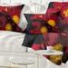 Designart 'Red Velvet Chrysanthemum Flowers' Floral Throw Pillow