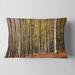 Designart 'Bright Day in Thick Forest' Modern Forest Throw Pillow