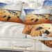 Designart 'Beautiful Rocky Sand Desert' African Landscape Printed Throw Pillow