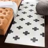 Boho Geometric Black & White Runner Rug - 2'7" x 7'3" Runner