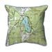 Forest Lake, NH Nautical Map Extra Large Zippered Pillow