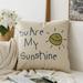 You Are My Sunshine Cotton Linen Throw Pillow Case Cushion Cover