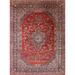 Antique Kashan Dabir Persian Traditional Wool Area Rug Hand Made Red - 13'10" x 10'8"