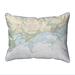 Clinton to Westbrook Harbor, CT Nautical Map Extra Large Zippered Pillow