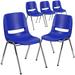 5 Pack 440 lb. Capacity Kid's Ergonomic Shell Stack Chair