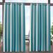 ATI Home Canopy Stripe Outdoor Grommet Top Curtain Panel Pair