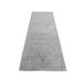 Shahbanu Rugs Jacquard Hand-Loomed Silken Grey Broken Persian Heriz Design Rug (2'5" x 9'10") - 2'5" x 9'10"