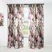 Designart 'Floral Pattern with Peonies' Bohemian & Eclectic Curtain Single Panel