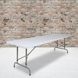 30"W x 96"L Height Adjustable Granite White Plastic Folding Table