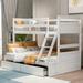 Bedroom Furniture Twin over Full Bunk Bed with Storage