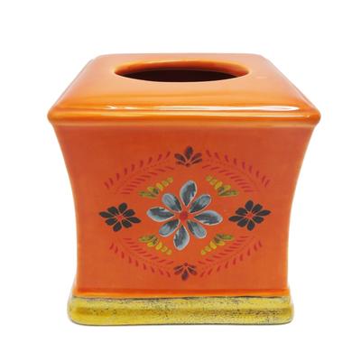 HiEnd Accents Bonita Tissue Box - Orange