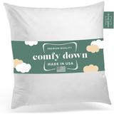 ComfyDown 95% Feather, 5% Down Square 100% Cotton Cover Decorative Pillow Insert