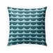 MID CENTURY SCALLOP TEAL Indoor|Outdoor Pillow By Kavka Designs - 18X18