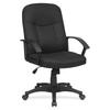 Lorell Executive Fabric Mid-back Chair - Black