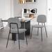 Lucy Grey Velvet and Metal Dining Room Chairs - Set of 2