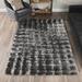 ADDISON Borealis Plush Abstract Shag Gray/Pewter Area Rug (3'3"X5'1") - 3'3"X5'1"