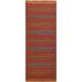 Tribal Striped Kilim Sirjan Persian Runner Rug Flat-weave Wool Carpet - 2'4" x 6'8"