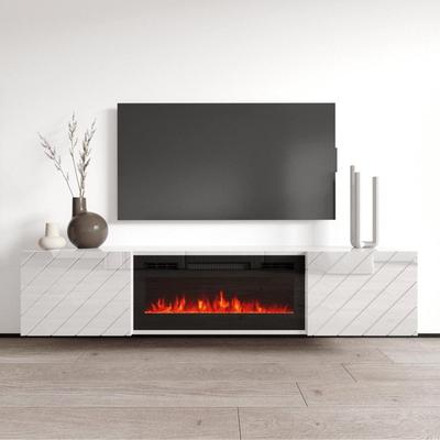Luxe EF Wall Mounted Electric Fireplace Modern 72" TV Stand