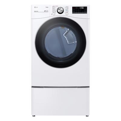 LG DLGX4201W 7.4 cu.ft. Ultra Large Capacity Gas Dryer with SensorDry, TurboSteam Technology and Wi-Fi Connectivity, White
