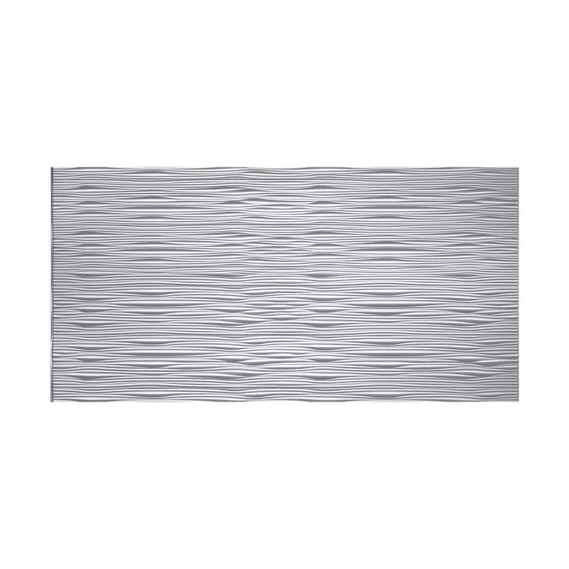 FASÄDE Waves Horizontal 4-foot x 8-foot PVC Wall Panel in Matte White