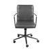 HomeRoots 25.20" X 25.20" X 35.83" Low Back Office Chair in Gray with Brushed Nickel Base - 25.20" X 25.20" X 35.83"