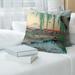 Porch & Den Utagawa Hiroshige 'Yatsumi Bridge' Throw Pillow