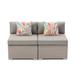 COSIEST 2 - Piece Sectional Add-on Armless Cushioned Patio Chairs