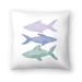 Tribal Fish Trio - Decorative Throw Pillow