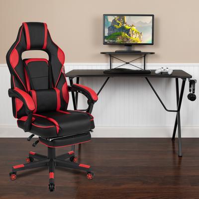 Gaming Bundle-Cup/Headphone Desk & Reclining Footrest Chair