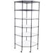 6-Tier Wire Shelving Rack Corner Unit Storage Adjustable Shelf Black