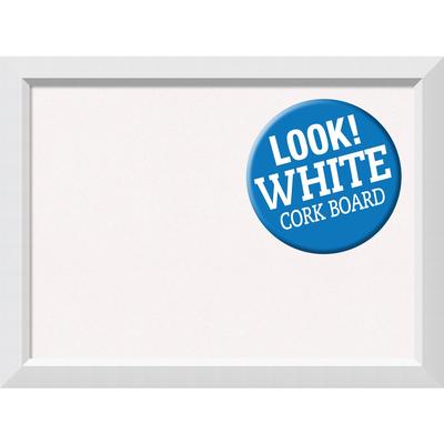 Framed White Cork Board, Blanco White