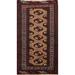 Geometric Balouch Persian Traditional Area Rug Wool Hand-knotted - 2'4" x 3'11"