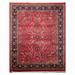 Hand Knotted Sarouk Rose, Navy Persian Oriental Area Rug (8x10) - 7' 9'' x 9' 9''