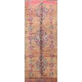 Vegetable Dye Authentic Moroccan Oriental Runner Rug Wool Hand-knotted - 4'8" x 15'2"