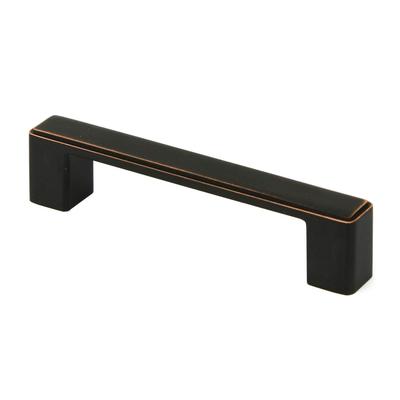 Contemporary 4.5-inch Nepoli Oil Rubbed Bronze Finish Square Cabinet Bar Pull Handle (Case of 5)