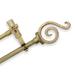 Pinnacle Adjustable Double Curtain Rod Set with Swirl Finial