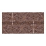 4" x 4" Hammered Copper Tile with Diamond Design - Quantity 8 (T4DBD_PKG8)
