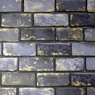 Arthouse Metallic Brick Unpasted Wallpaper