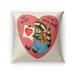 Kavka Designs pink/ blue/ black my heart is an open book accent pillow with insert