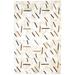 One of a Kind Hand-Woven Modern & Contemporary 5' x 8' Geometric Leather Beige Rug - 5'0"x8'0"